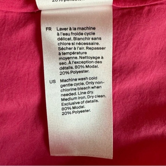 COS Racerneck midi shift dress in hot pink with pockets. Size 12 - Picture 10 of 11